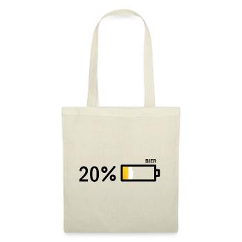 Batterie de bière 20% - Sac en tissu - nature - Devant