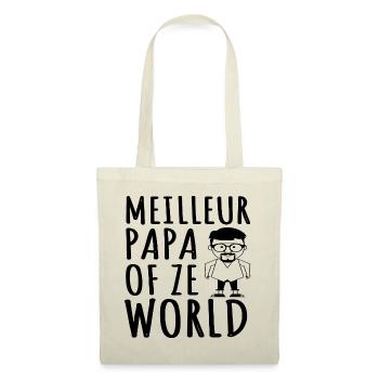 meilleur papa of ze world humour papa cadeau père - Sac en tissu - nature - Devant