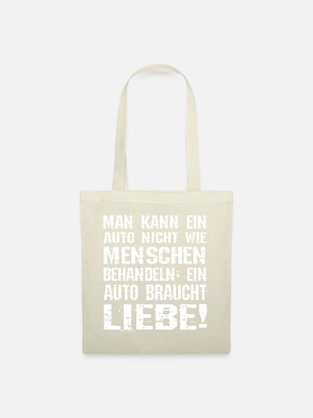 Auto liebe Menschen KFZ - Stoffbeutel - Natur