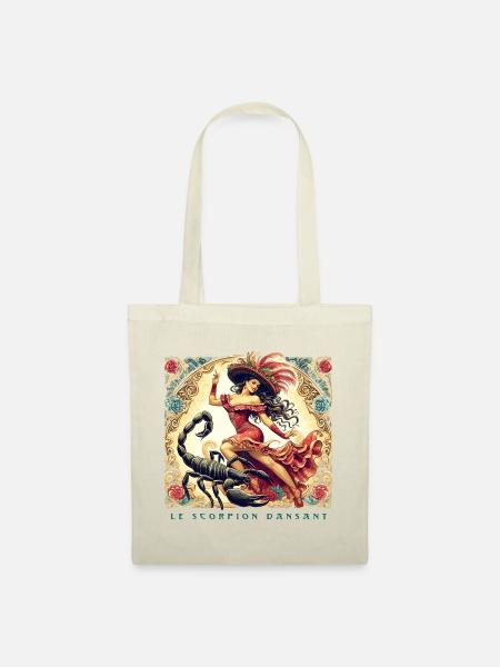 Horoskop Sternzeichen Skorpion - Vintage Skorpion - Stoffbeutel - Natur