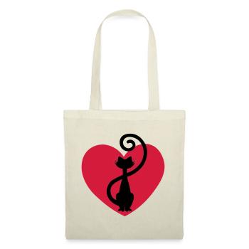 Cat love cat love heart for cats gift idea - Tote Bag - nature - Front