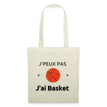 J'peux pas j'ai basket - Sac en tissu - nature - Devant