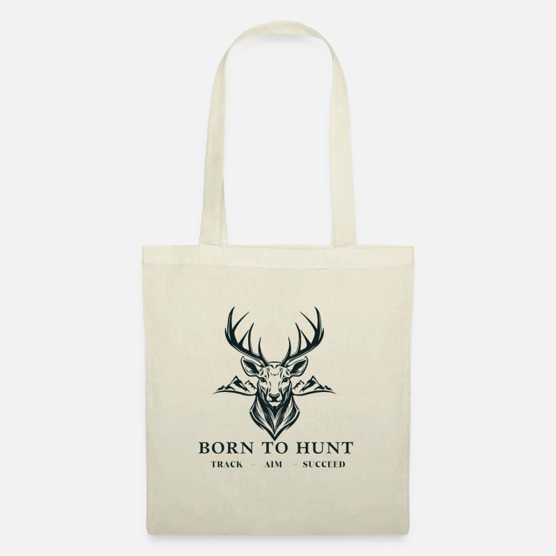 BORN TO HUNT - Stoffbeutel - Natur