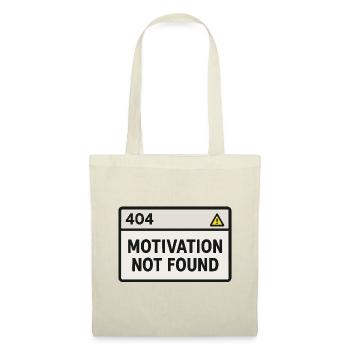 404 Motivation introuvable – Nerd-Design - Sac en tissu - nature - Devant