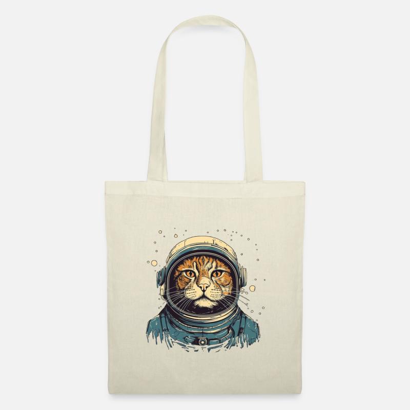 Coole Katze als Astronaut mit Anzug - Stoffbeutel - Natur