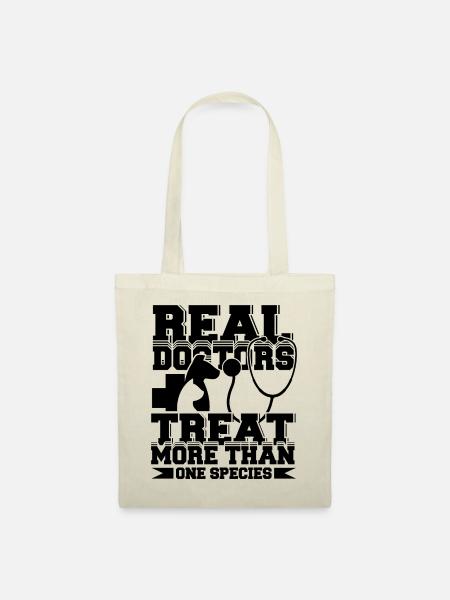 Real Doctors Veterinarian Vet Surgeon Profession - Stoffbeutel - Natur
