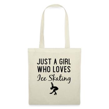 Juste une fille qui aime le patinage sur glace drôle mignon - Sac en tissu - nature - Devant