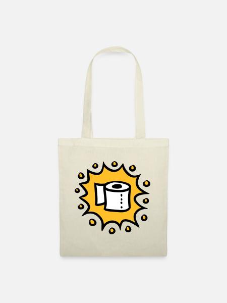 Klopapier Toilettenpapier toilet paper - Stoffbeutel - Natur