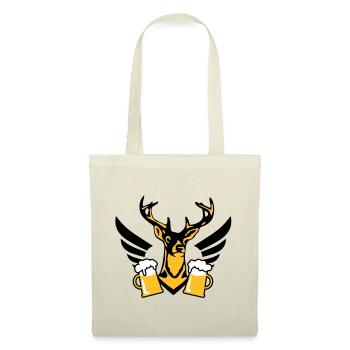 Chic Hirsch aile bière d'une chope de bière - Sac en tissu - nature - Devant