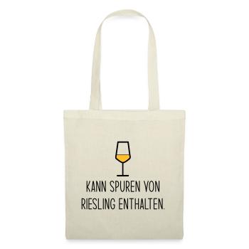 Kann Spuren von Riesling enthalten - Stoffbeutel - Natur - Vorne
