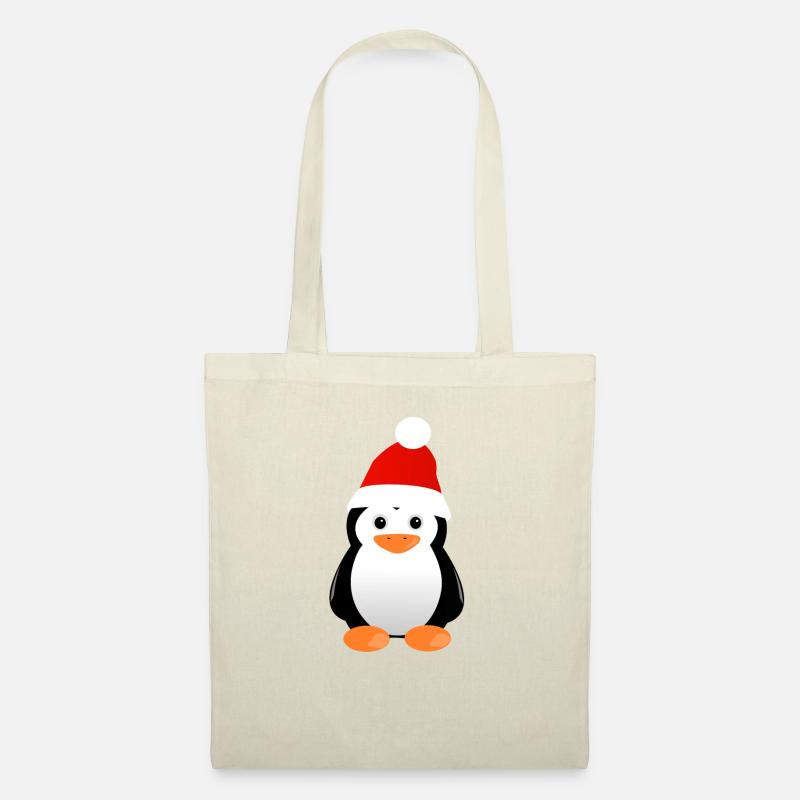 Pinguin Weihnachten süß - Stoffbeutel - Natur