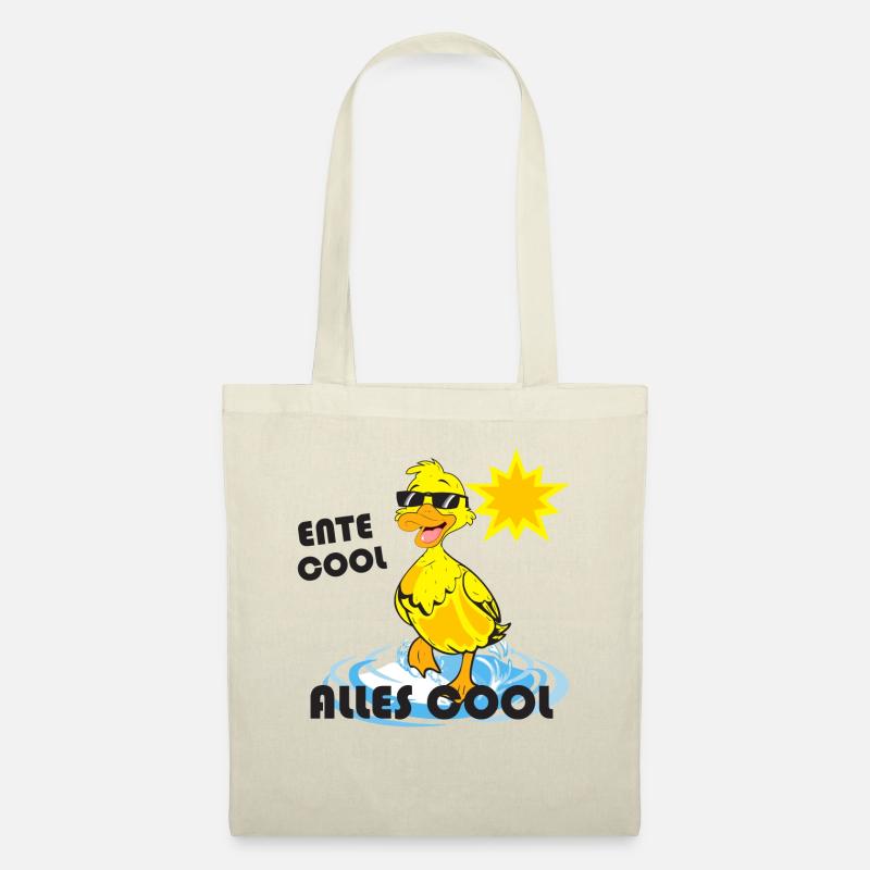 Ente Sommer cool - Stoffbeutel - Natur