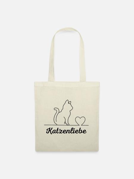 Katzenliebe - Stoffbeutel - Natur