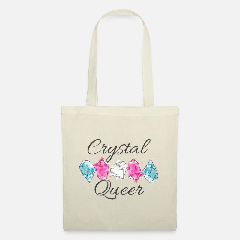 Crystal Queer Trans Pride Rainbow Crystals - Tote Bag - nature