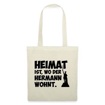 Heimat ist, wo der Hermann wohnt. - Stoffbeutel - Natur - Vorne