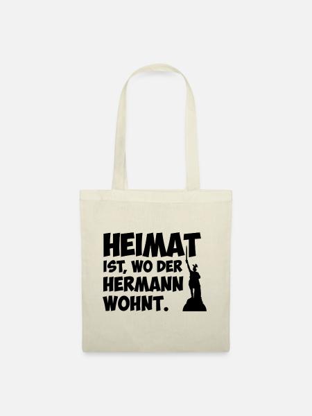 Heimat ist, wo der Hermann wohnt. - Stoffbeutel - Natur