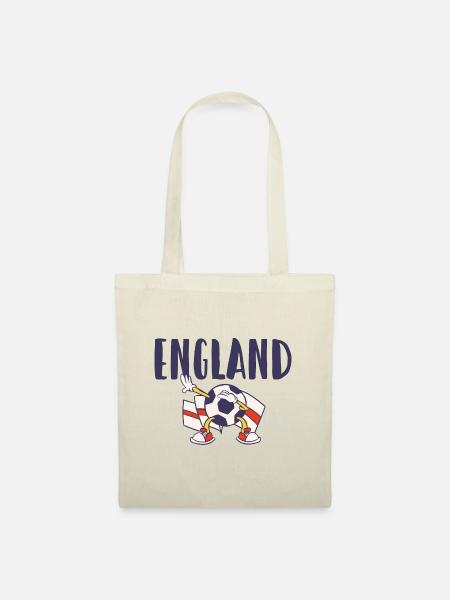 England Fußball Trikot Englische Flagge - Stoffbeutel - Natur