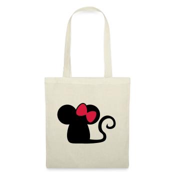 Mäuschenschleife / mouse with bow Cute mouse - Tote Bag - nature - Front