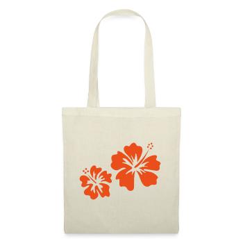 Hibiscus orange - Sac en tissu - nature - Devant