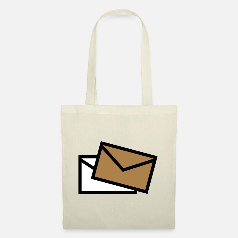 Post - Mail - poste / Brief - letter - lettre - Stoffbeutel - Natur