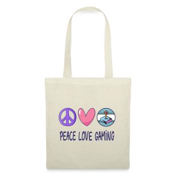 Frieden Liebe Gaming - Stoffbeutel - Natur - Vorne