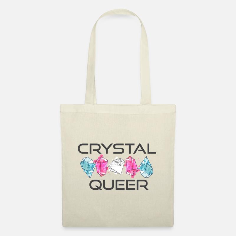 Crystal Queer Trans Pride Rainbow Crystals - Tote Bag - nature