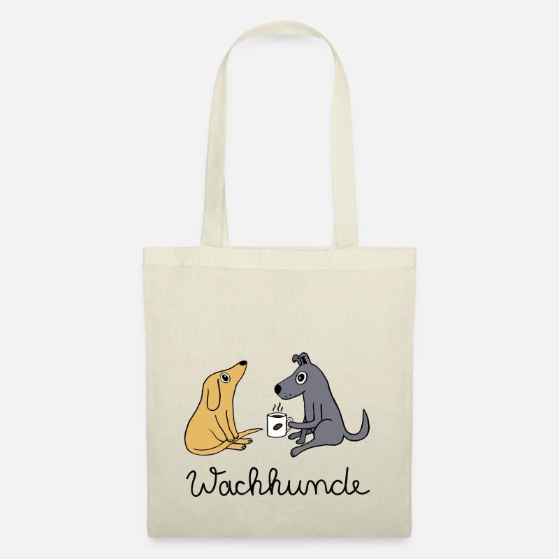 Wachhunde - Nur wach mit Kaffee - Stoffbeutel - Natur