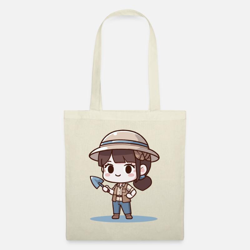 Chibi Archäologin - Stoffbeutel - Natur