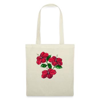 Aloha Hibiskus Blüte Blume Lei Hawaii Hula Girl - Stoffbeutel - Natur - Vorne