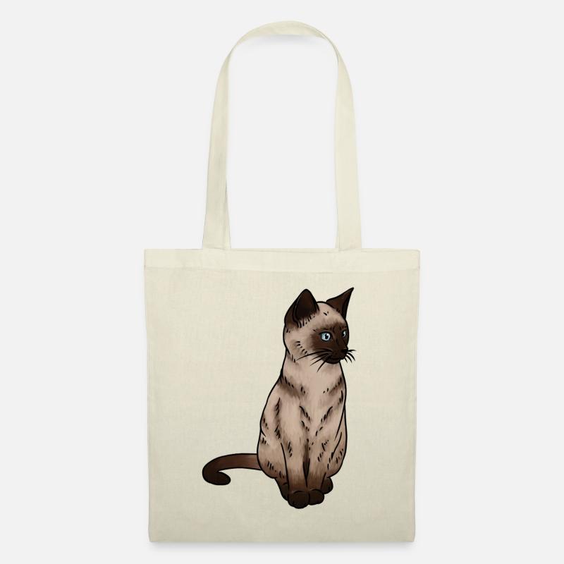 SiamEse Cat Siamese Cat - Sac en tissu - nature