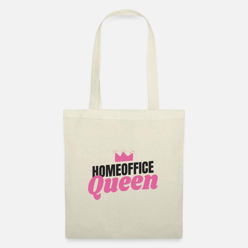 Team Homeoffice Queen - Digitale Video Heimarbeit - Stoffbeutel - Natur