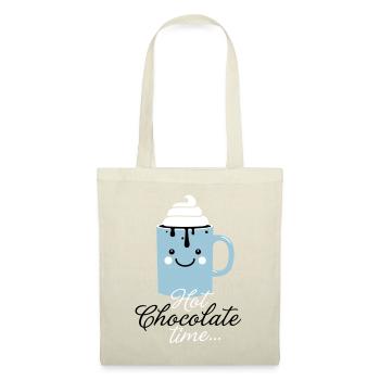 Funny cute mug with i love hot chocolate with - Tote Bag - nature - Front