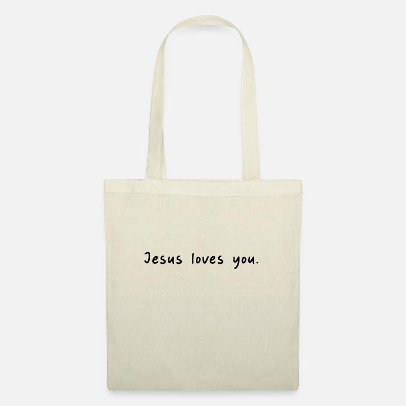 jesus loves you - Stoffbeutel - Natur