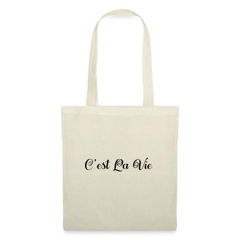 c'est la vie. C'est la vie! cadeau. - Sac en tissu - nature - Devant
