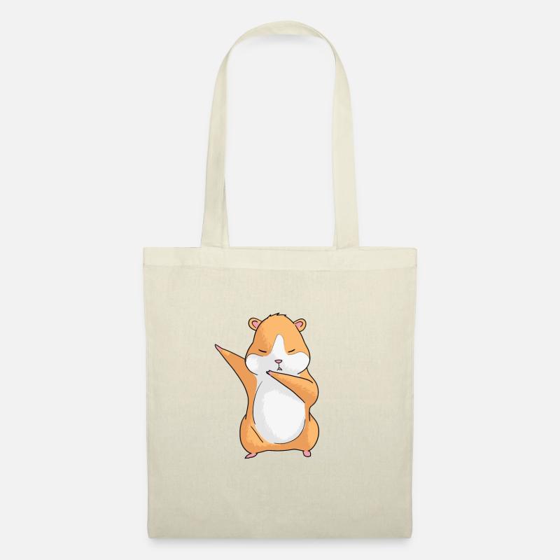 Tanzender Hamster - Teddyhamster Dabbing Dancing - Stoffbeutel - Natur