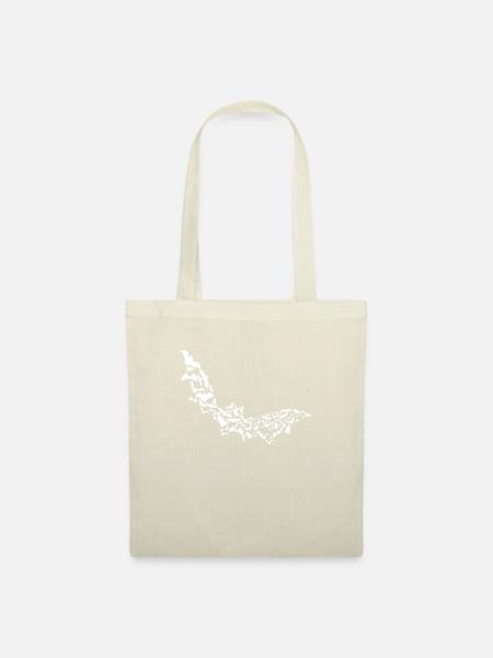 Fledermaus Tiergeschenk - Stoffbeutel - Natur