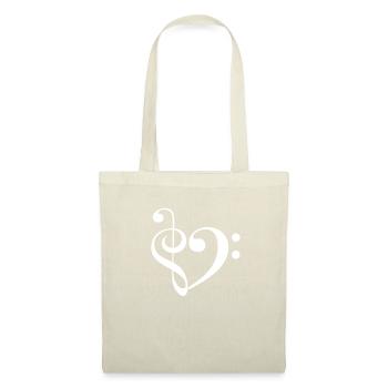 Coeur de la musique - Sac en tissu - nature - Devant