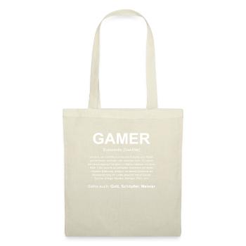 gamer definition - Stoffbeutel - Natur - Vorne
