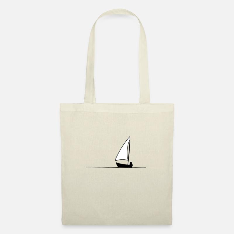 Segelboot Schiff Geschenk Boot Segeln Sailing Boat - Stoffbeutel - Natur