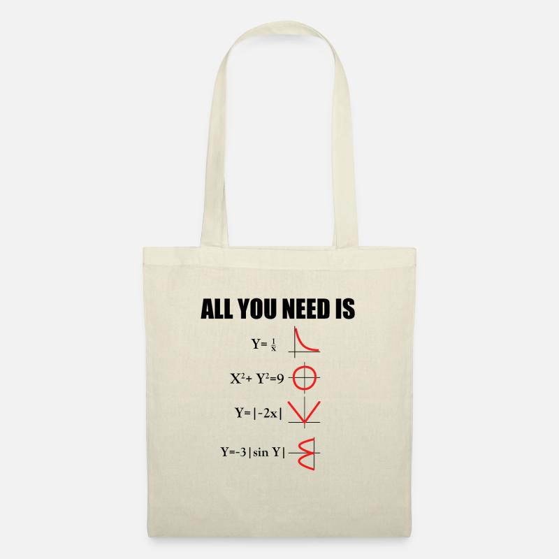 All you need is Love Math - Stoffbeutel - Natur