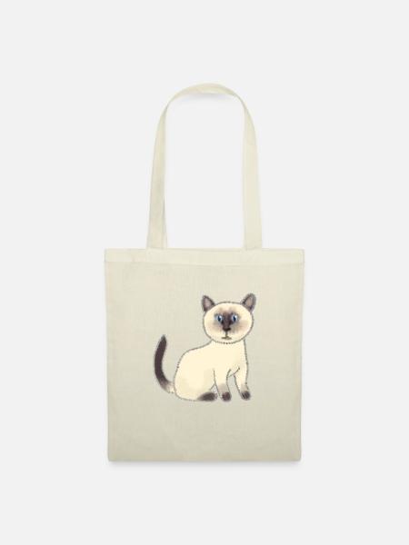 Siamkatze siam katze Katzenbabies Geschenk - Stoffbeutel - Natur