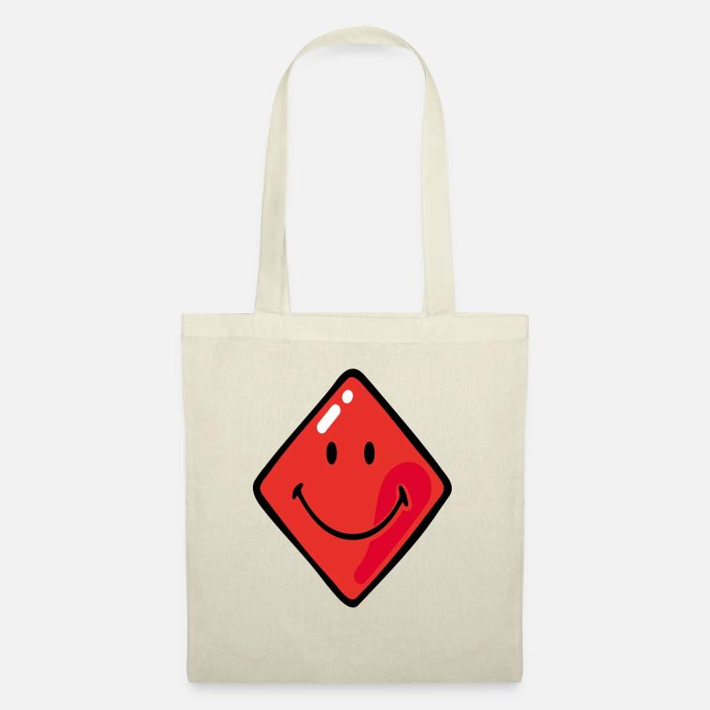Smiley Diamonds Red - Tote Bag - nature