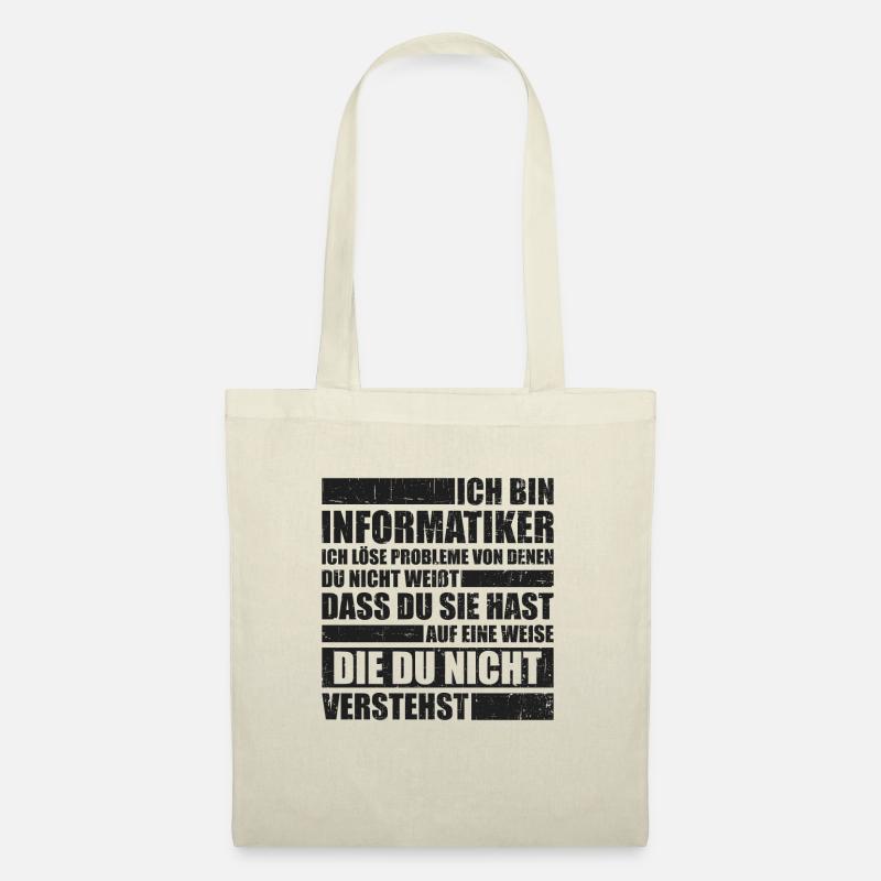 lustige Programmierer Informatiker IT Geschenkidee - Stoffbeutel - Natur