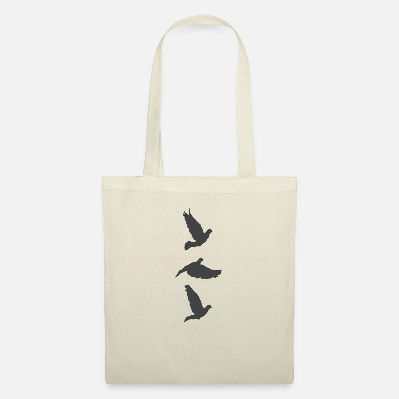 brieftaube racing pigeon - Stoffbeutel - Natur