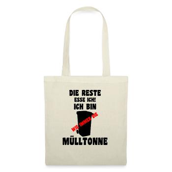 Mülltonnen Spruch Design - Stoffbeutel - Natur - Vorne
