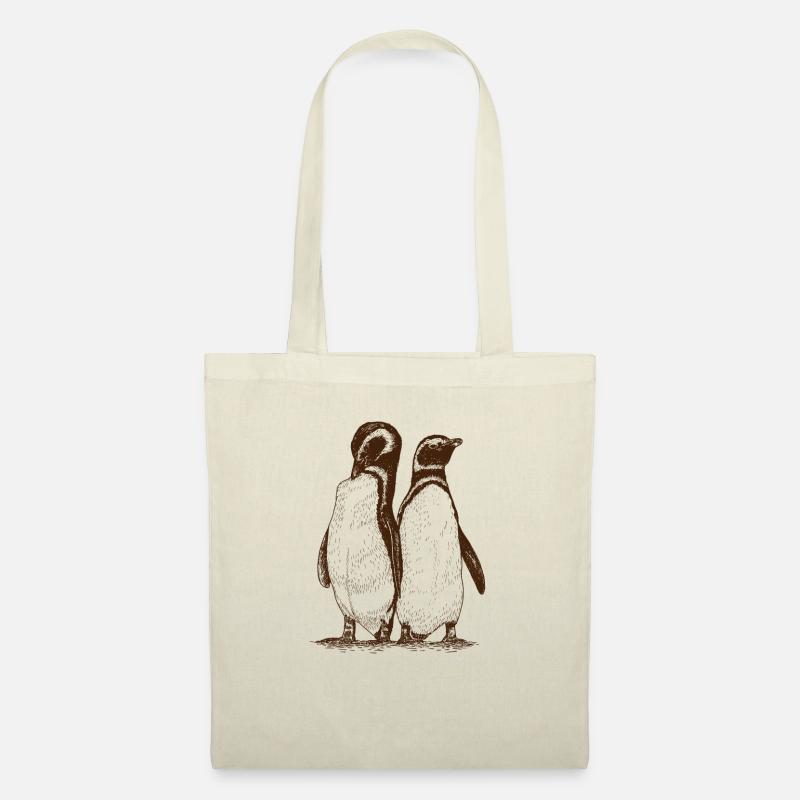 Pinguine - Stoffbeutel - Natur