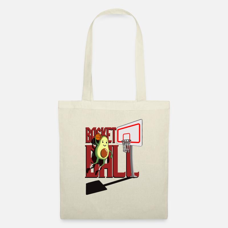 Basketball Avocado Dunk Tshirt - Stoffbeutel - Natur