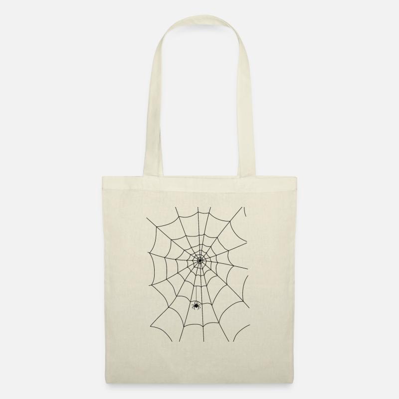 Spinnennetz, Spinne, Spinne im Netz - Stoffbeutel - Natur