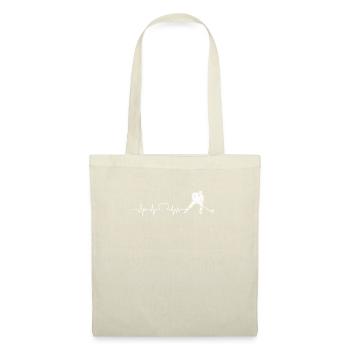 Joueur de hockey sur glace Cool Heartbeat amateur de hockey Pun - Sac en tissu - nature - Devant