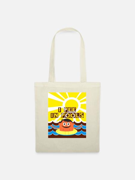 I pee in pools shirt, ,funny,pee,swimmer,gift idea - Stoffbeutel - Natur